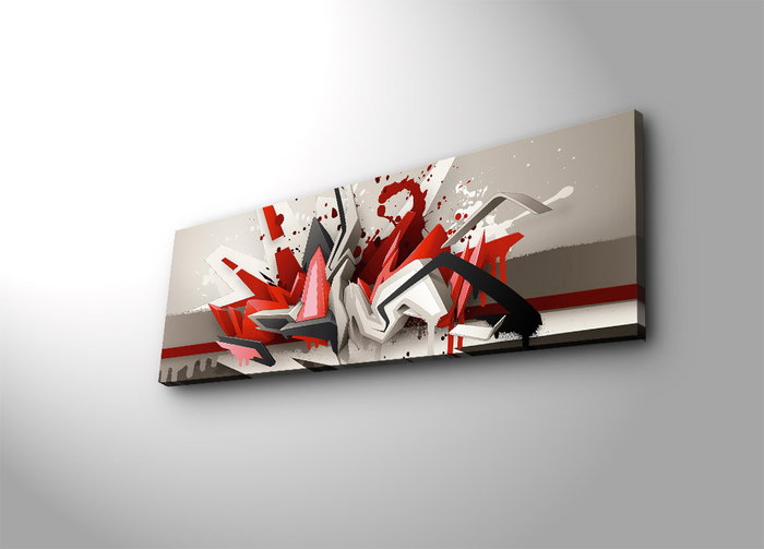 Wallity Lienzo Decorativo Iluminado con LEDs 30x90 cm Multicolor